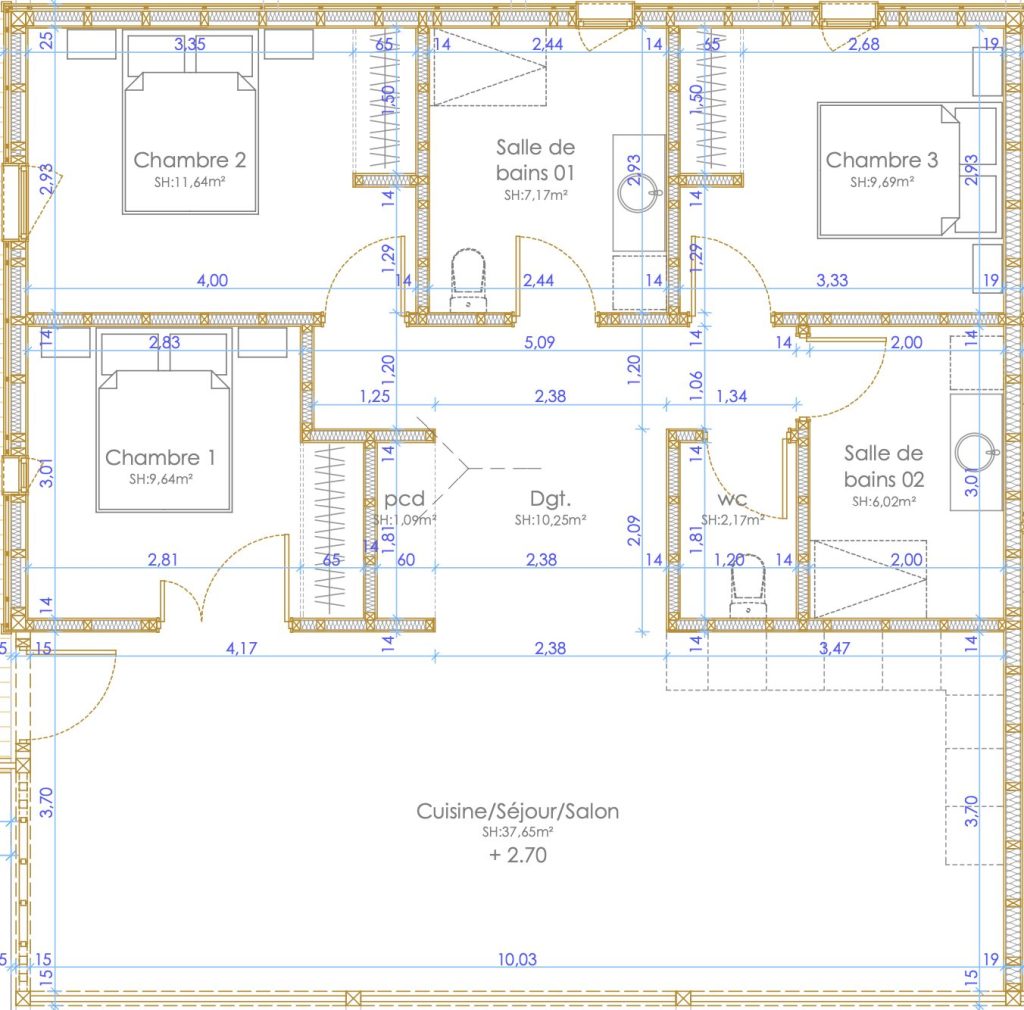 Gite La Soufrière - Plan du logement