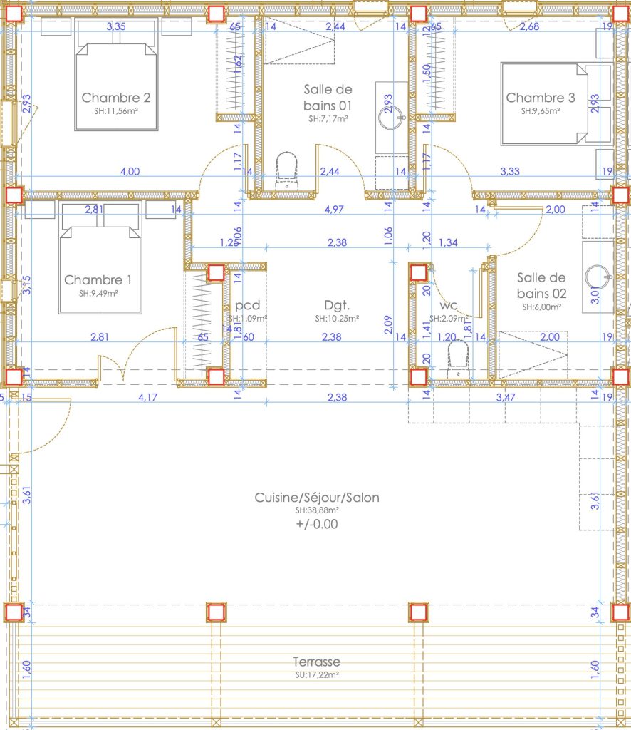 Gite Cluny - Plan du logement